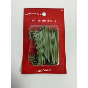 Lot of 20 Wonder Shop Ornament Hooks 100 Count Green Christmas Tree Hanging Set